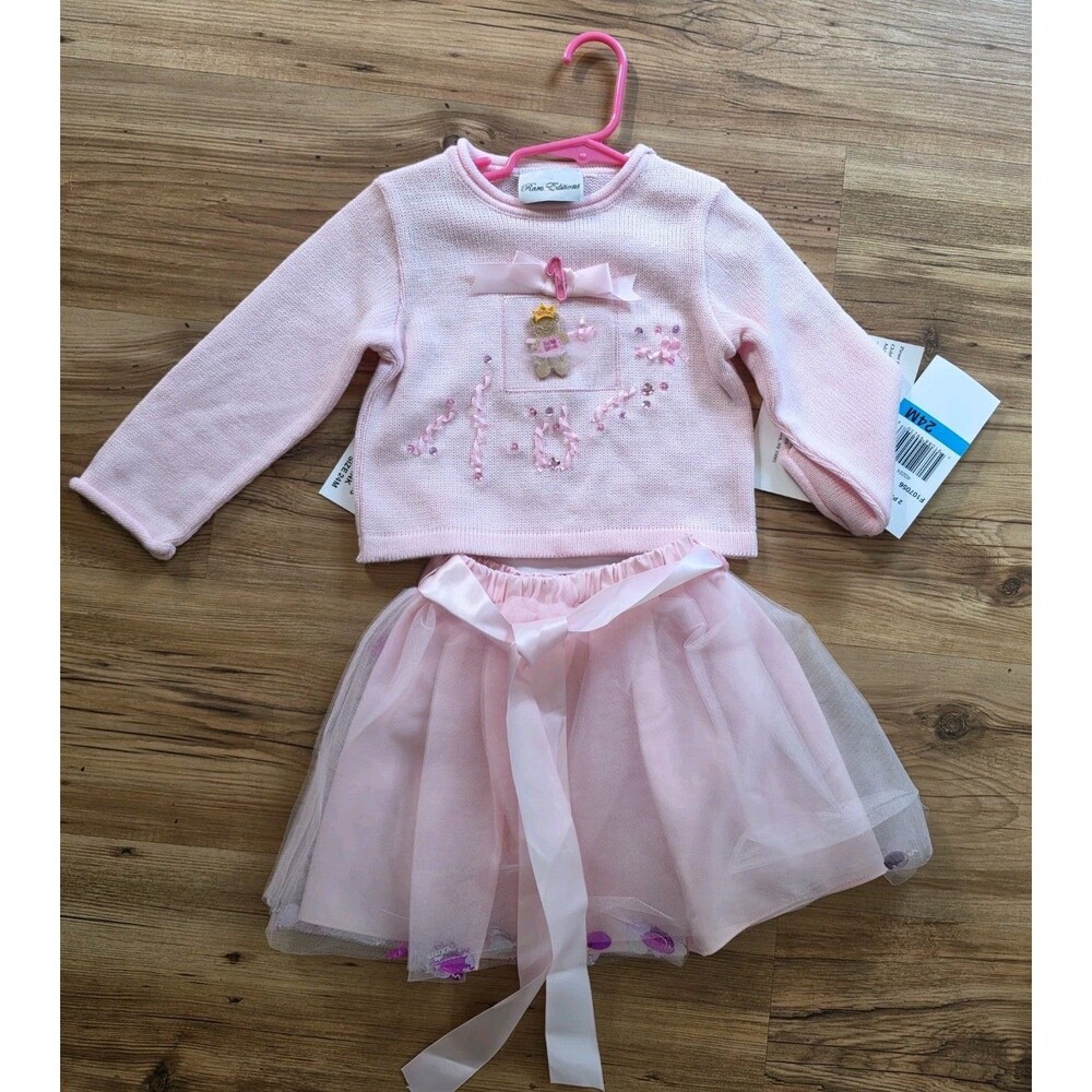Rare Editions Birthday Skirt And Sweater Size 24 Months Pink Two Piece  NWT